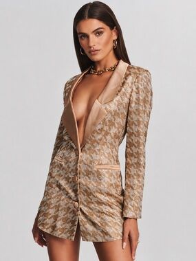 RETROFETE JULES EMBELLISHED BLAZER DRESS